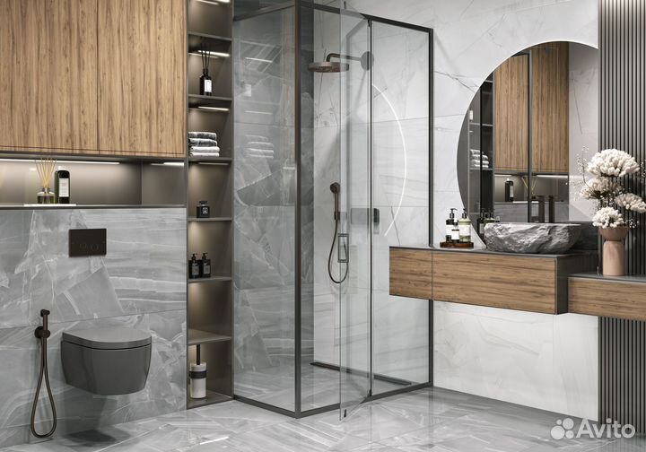 Керамогранит серый