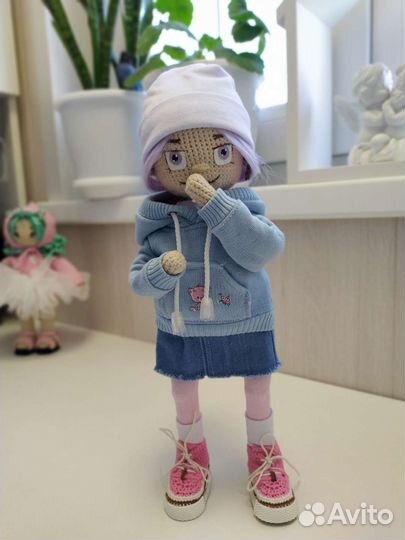 Кукла вязаная интерьерная ручная работа