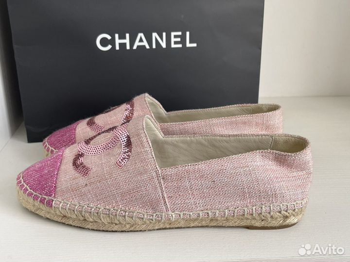 Эспадрильи Chanel оригинал, с пайетками