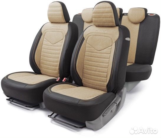 Чехлы универсальные linen /бежевый/ лен крупного п