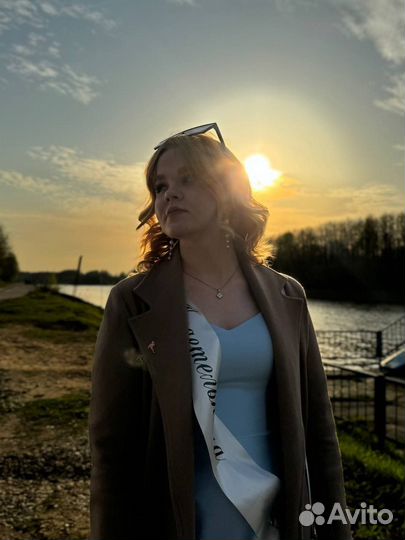 Платье голубое