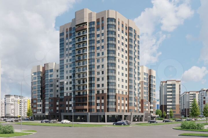 2-к. квартира, 67,5 м², 2/16 эт.