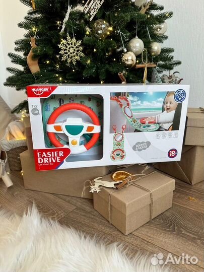 Huanger Игрушка развивающая Музыкальный руль,навес