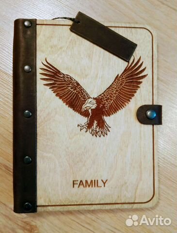 Блокноты из дерева и натуральной кожи с листами