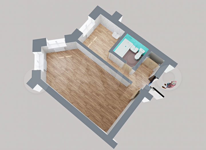 1-к. квартира, 34,8 м², 3/5 эт.