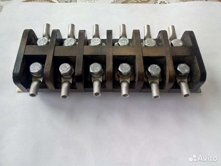 Клеммный блок кв63-6 с наконечниками квт 6-6-4