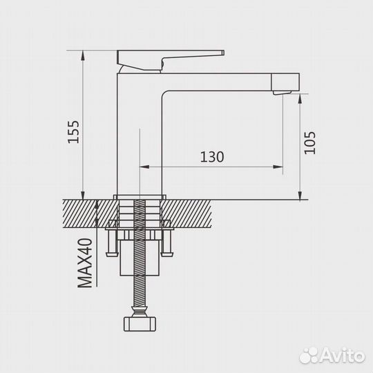 Смеситель для раковины Shevanik S6801C, белый