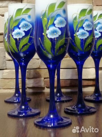 Фужеры цветное стекло СССР