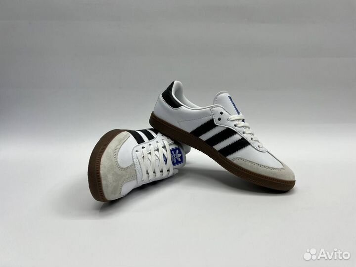 Кроссовки Adidas Samba White Black Gum (36-45)