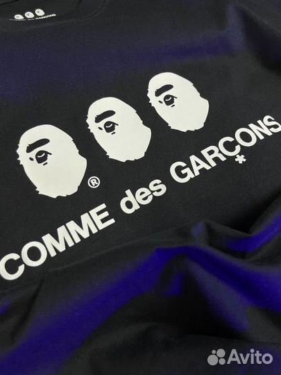 Футболка bape x cdg