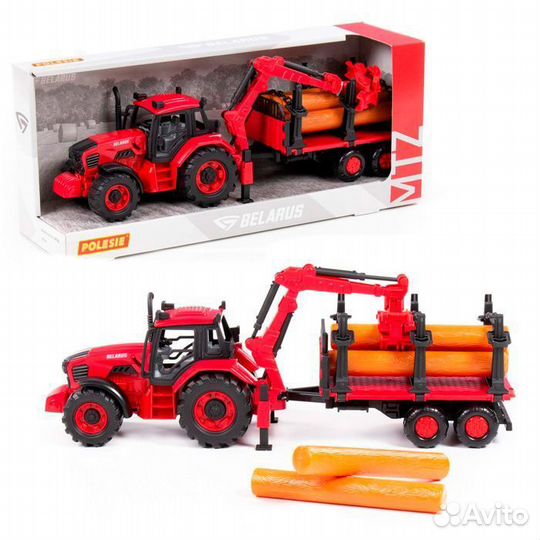 Трактор belarus с лесовозом и манипулятором, 96494