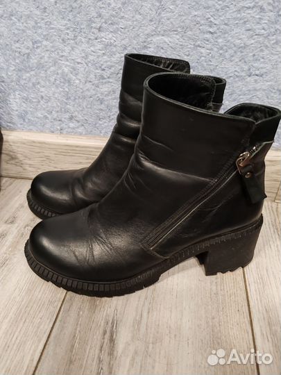 Ботинки нат кожа на проблемную ногу 40-41