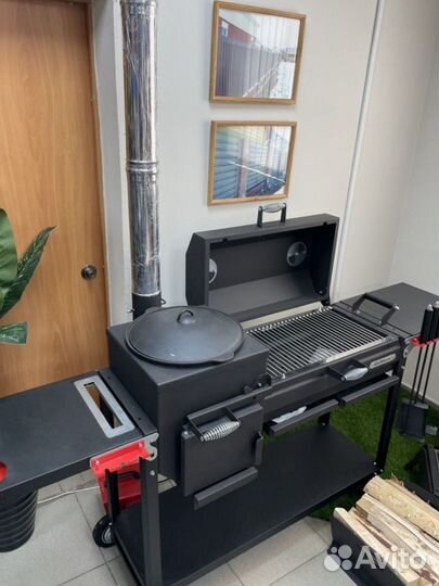 Мангал с печью под казан