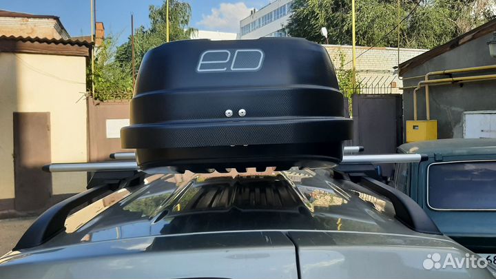 Автобокс на крышу Магнум 330, 185 см, черный