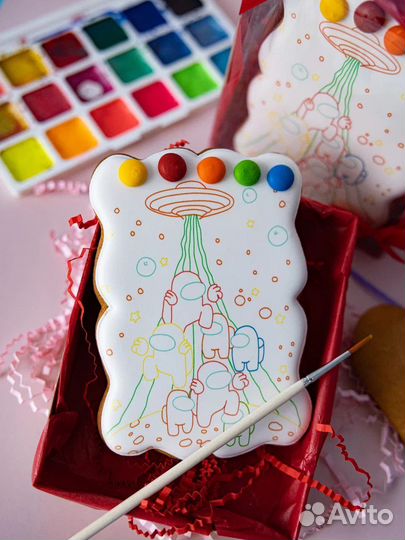 Пряник раскраска подарок ребёнку