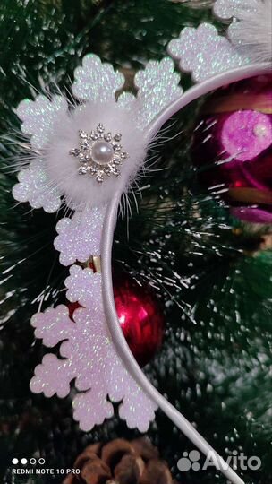 Ободок для девочки снежинка