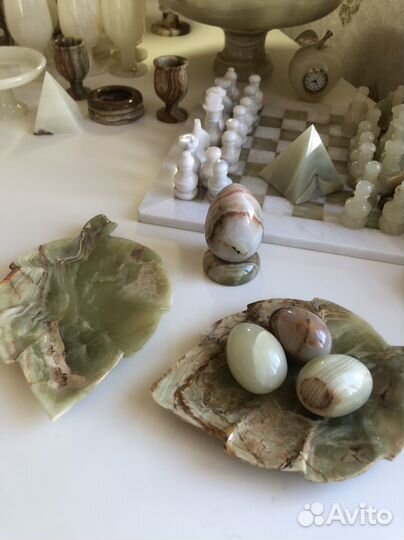 Ваза, подсвечник оникс