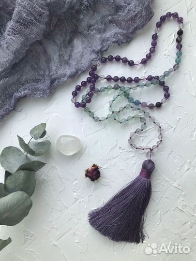 Мала из флюорита и аметиста