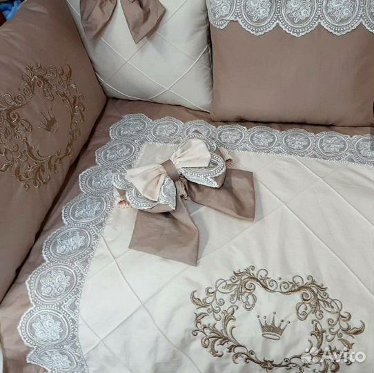 Комплект в кроватку премиум сатин