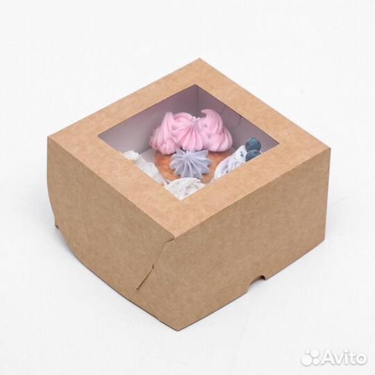 Крафт коробки с окошком