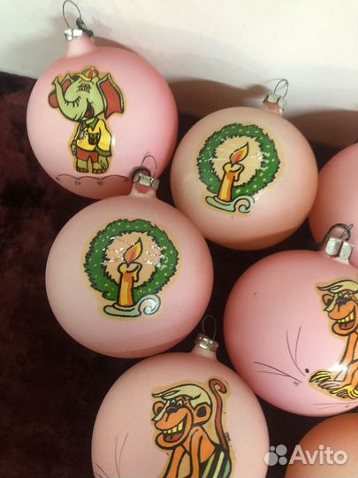 Набор елочных игрушек СССР шары