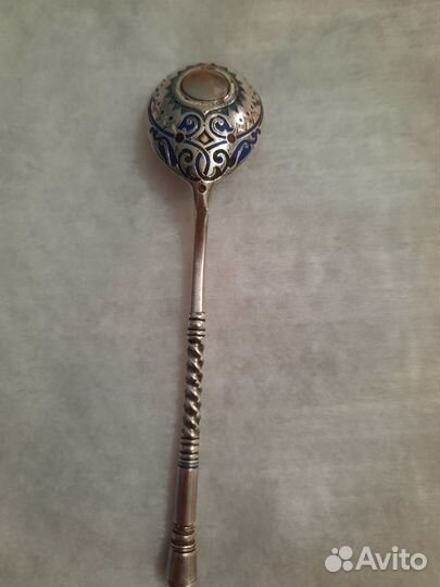 Ложка в эмалях 84 серебро