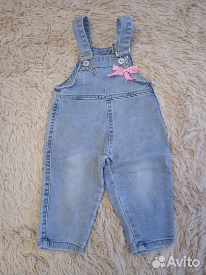 Джинсовый комбинезон для девочки 74