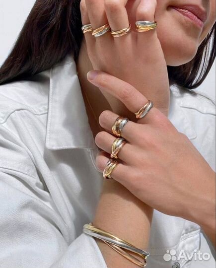 Cartier trinity кольцо премиальное качество