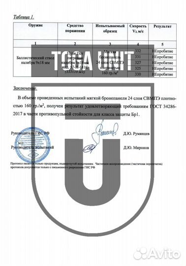 Баллистика в напашник ссо зп-2 Бр1 свмпэ