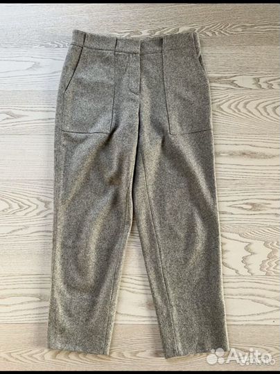 Брюки из фланели massimo dutti eur 38 джинсы zara