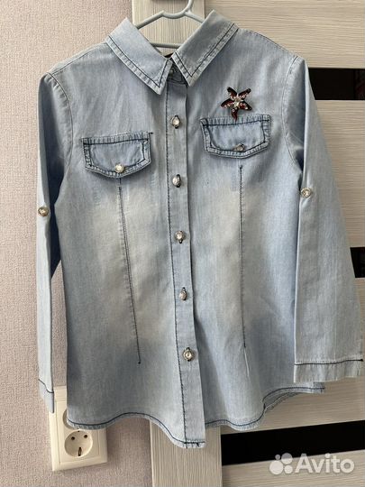 Стильная рубашка на девочку