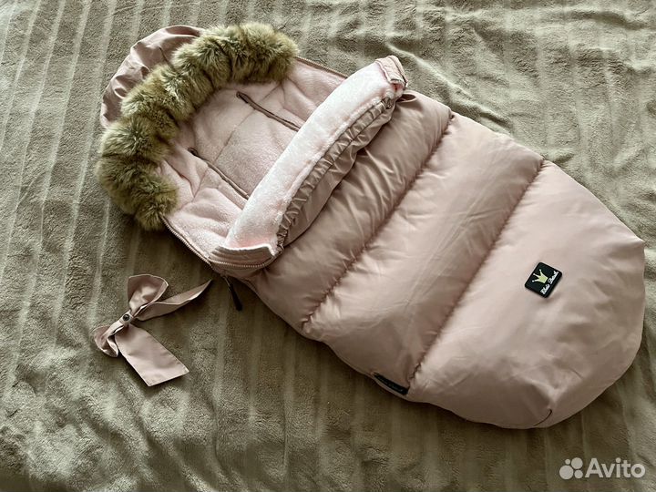 Зимний конверт elodie details в коляску розовый