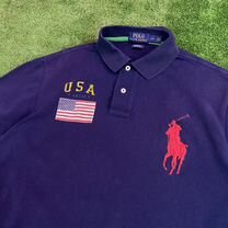 Футболка поло Polo Ralph lauren USA rap vintage