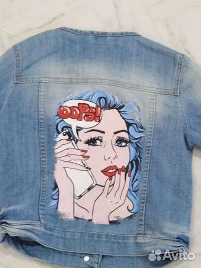 Джинсовая облегченная куртка 8-10 лет