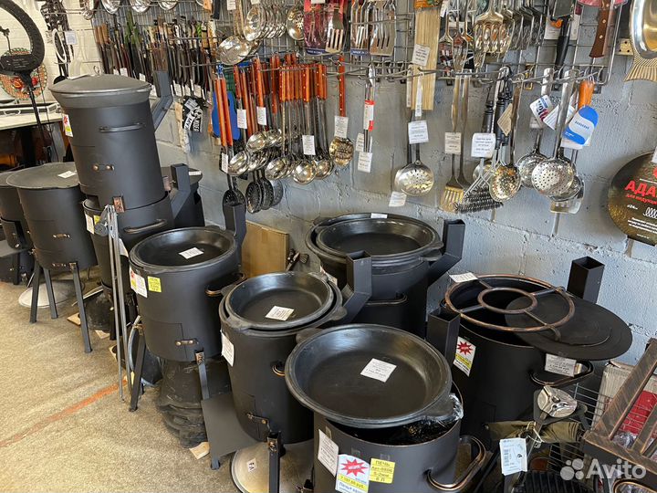 Крышка сковородка чугунная на казан 10 литров