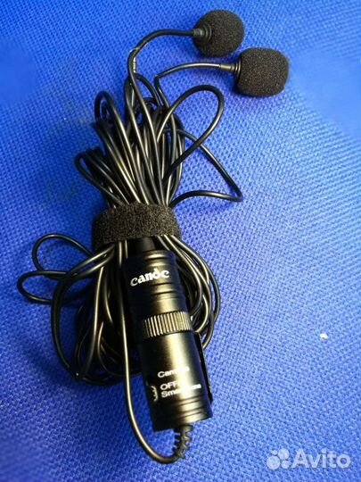 Микрофон петличный двойной Candc