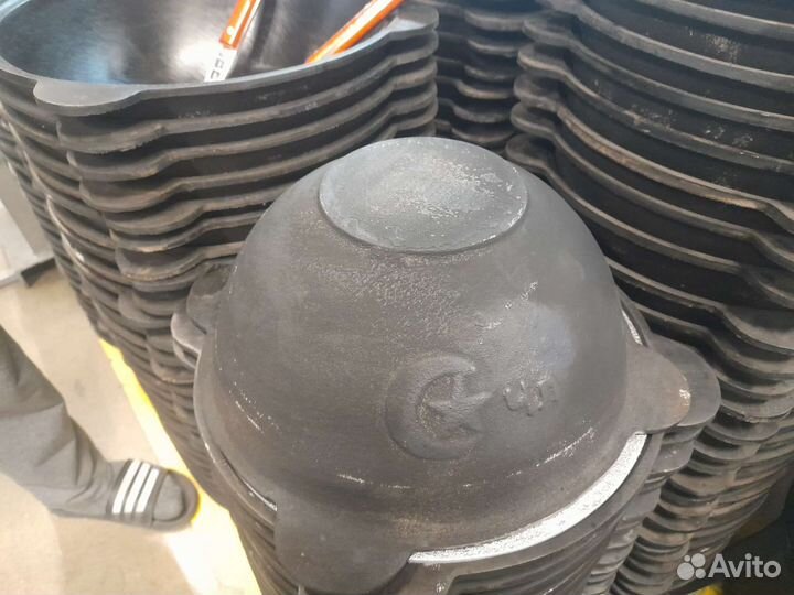 Казан чугунный узбекский алюминиевая крышка