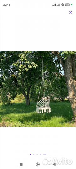 Новая Качель подвесная с подушкой