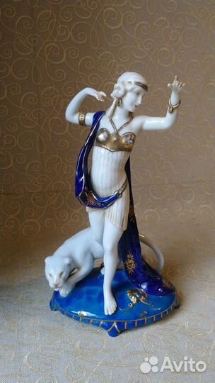 Танцовщица с львицей статуэтка фарфор Германия