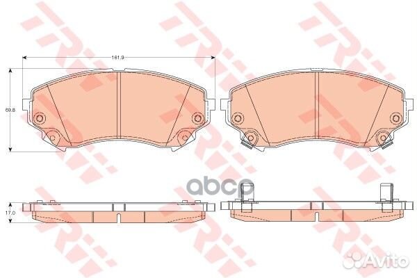 Колодки тормозные GDB4456 TRW