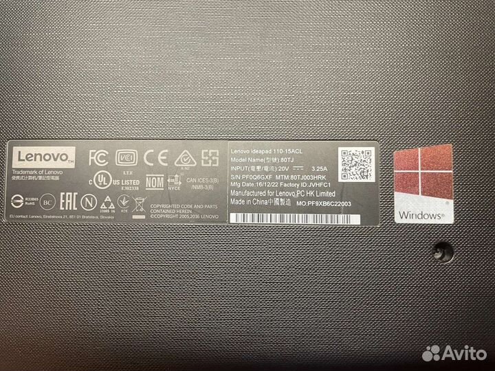 Ноутбук lenovo ideapad 110 15acl