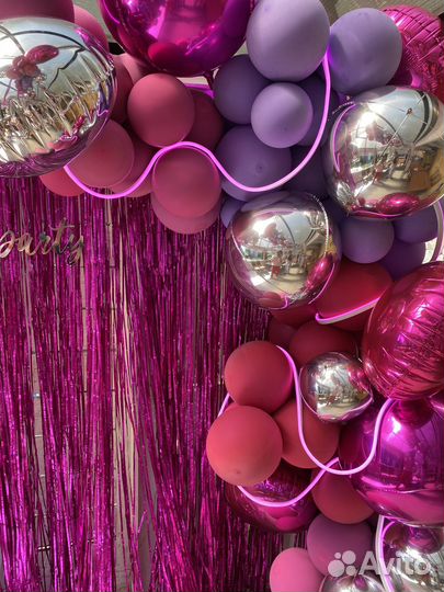 Розовый неоновый