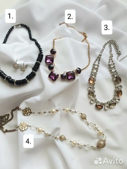 Колье чокер ожерелье серьги браслет