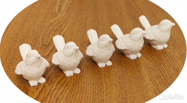 Птицы декоративные объемные 3D 5шт (новые)