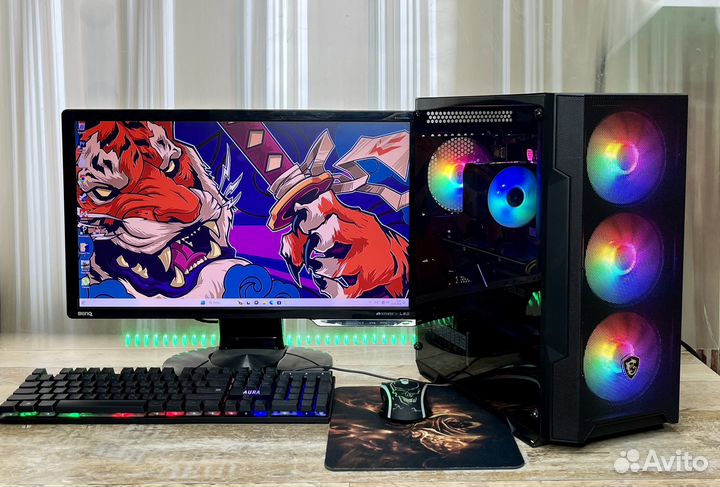 Белый игровой Intel 20 ядер/RX580/16gb/nvme+HDD
