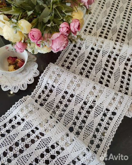 Дорожки вязаные ажурные Винтаж