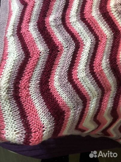 Плед детский вязаный шерстяной