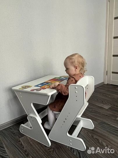 Растущий стул со столом/детский стул и стол