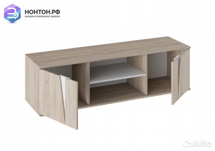 Тумба под тв тип 4 дуб сонома / белый