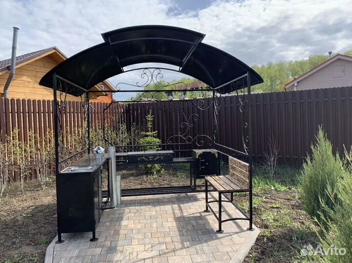 Мангал с крышей